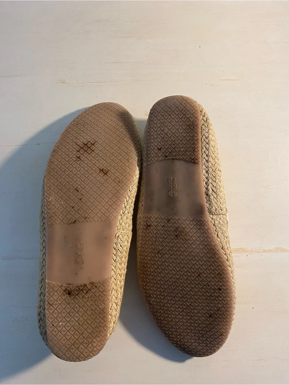 *Made in Italy* Italigente Men's Casual Canvas Slip-On Espadrilles in Natural